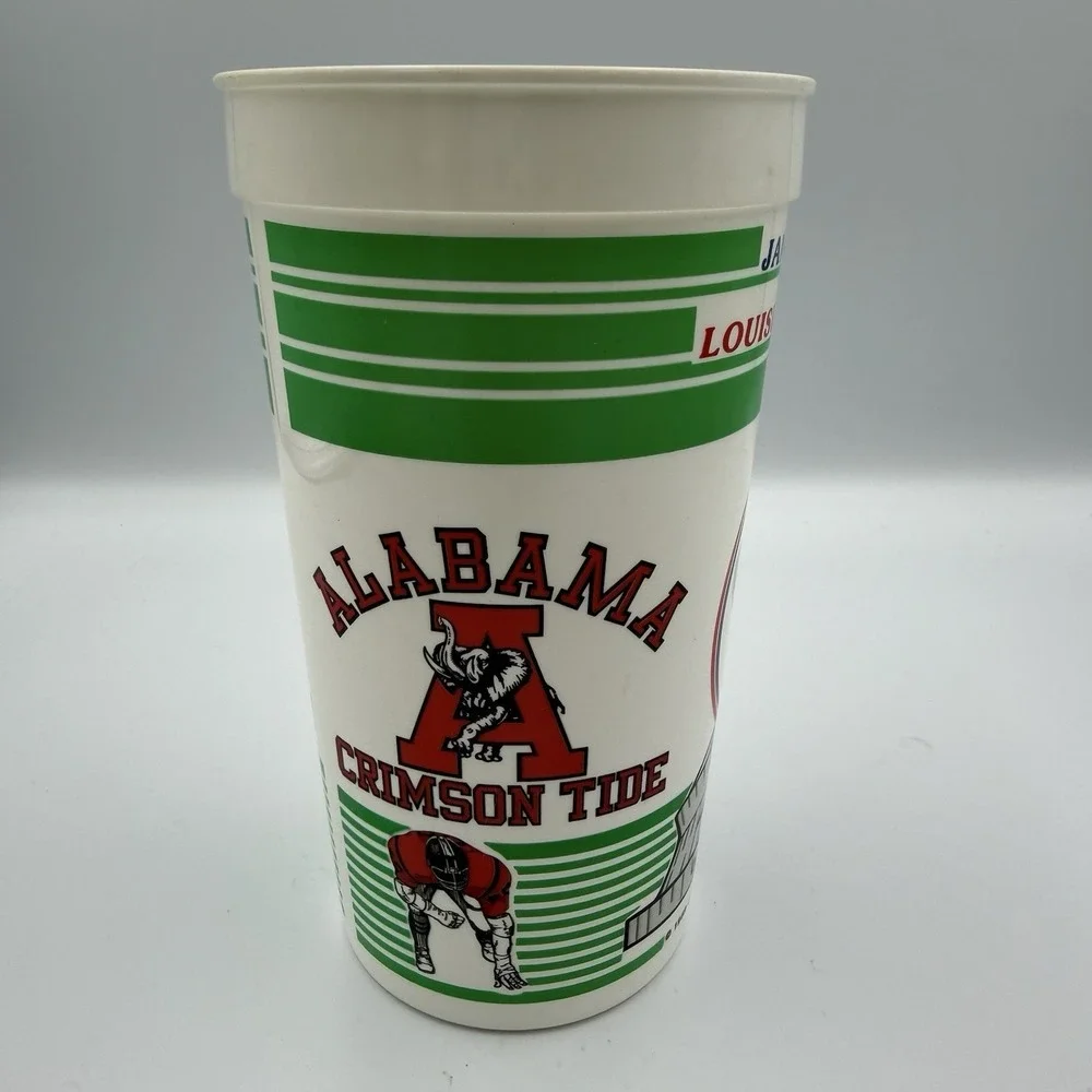 Set 4 1990 Sugar Bowl Alabama Miami Plastic Stadium‎ Cups Superdome